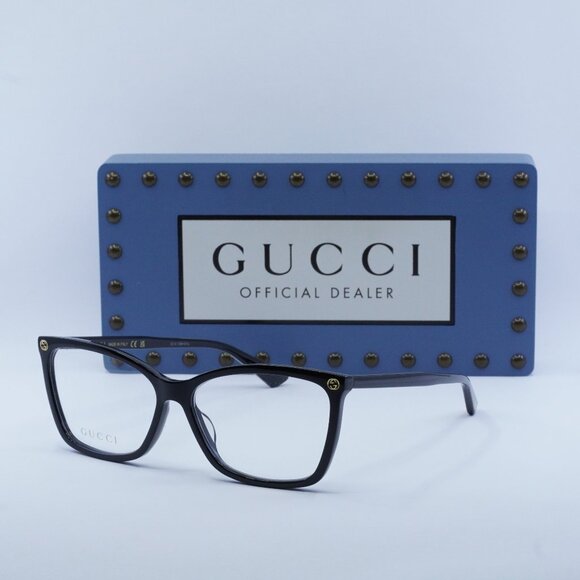 FINAL PRICE NEW GUCCI GG0025O 001 BLACK EYEGLASSES